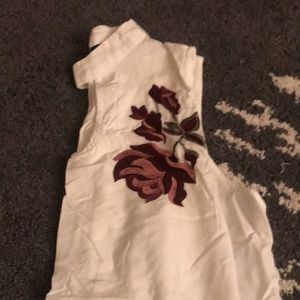 Choker cut out tank top